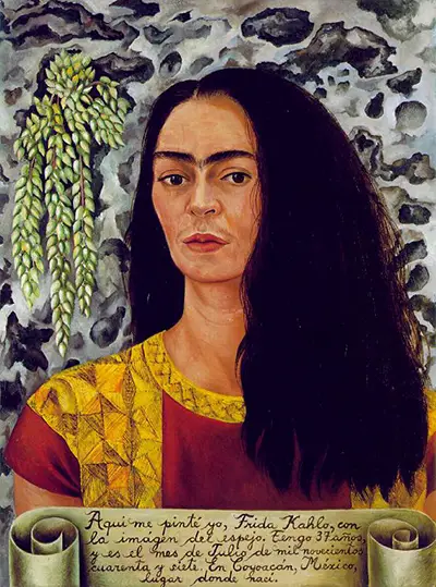 Zelfportret met loshangend haar Frida Kahlo
